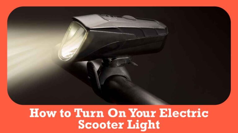 how to turn light on electric scooter